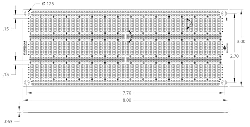 Double Sided ENIG Protoboard, Solderable Breadboard, Electronic Circuit Board for DIY Prototype Circuit, FR4, Plated Through Hole Solder Prototype Board, ST-Proto (3" x 8") - style: 3" x 8"