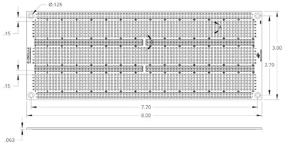 Double Sided ENIG Protoboard, Solderable Breadboard, Electronic Circuit Board for DIY Prototype Circuit, FR4, Plated Through Hole Solder Prototype Board, ST-Proto (3" x 8") - style: 3" x 8"