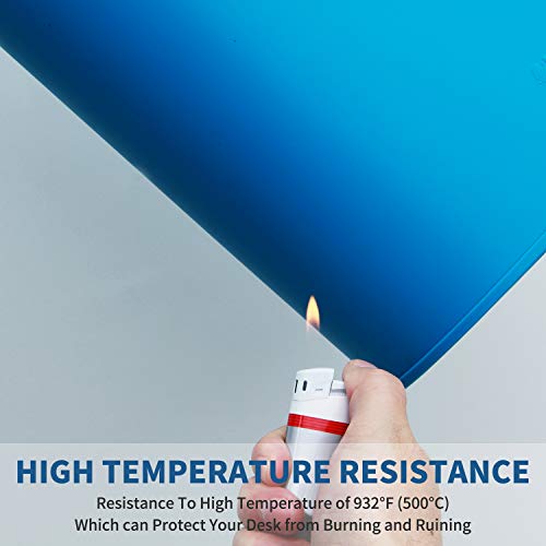 Hengtianmei Heat Insulation Silicone Repair Mat with Scale Ruler and Screw Position for Soldering Iron, Phone and Computer Repair Size: 22 x 14 Inches (H-203) - size: H-203