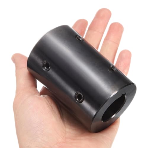 uxcell Shaft Coupling, 1" Bore 2" OD 3" Length Black Oxide Plated ASTM1045 Steel Rigid Coupling for 3D Printers Motor Wheel(4 Set Screws) - size: 1" Bore 2" OD 3" Length