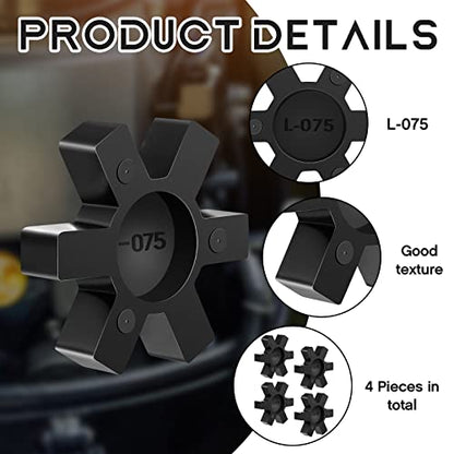Fabbay 4 Pcs L075 Flexible Nbr Rubber Spider Insert for Jaw Coupling - size: L075