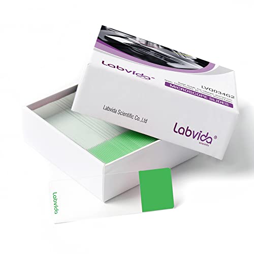 144pcs of Pre-Cleaned Green Color Frosted Microscope Slide, Dim.75mmx25mm, Super Grade Glass, Ground Edges, 45° Safety Corners, LVQ034G2 - color: 144pcs, Green Color Frosted Slides