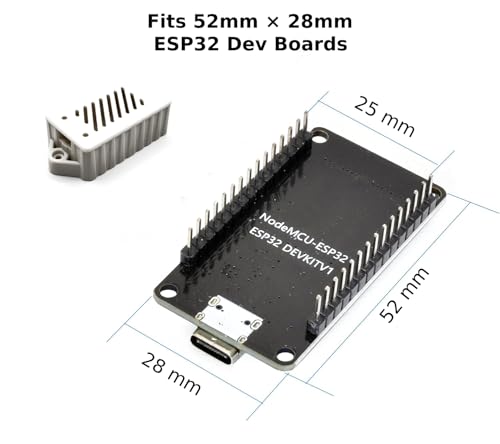 Premium ESP32 Computer Case, 2-Pack, Inject Molded, Passthrough (White)