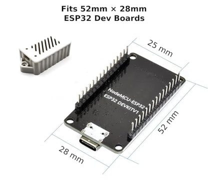 Premium ESP32 Computer Case, 2-Pack, Inject Molded, Passthrough (White)