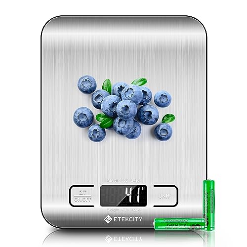Etekcity Food Kitchen Scale, Digital Grams and Ounces, 11lb - color: Stainless Steel