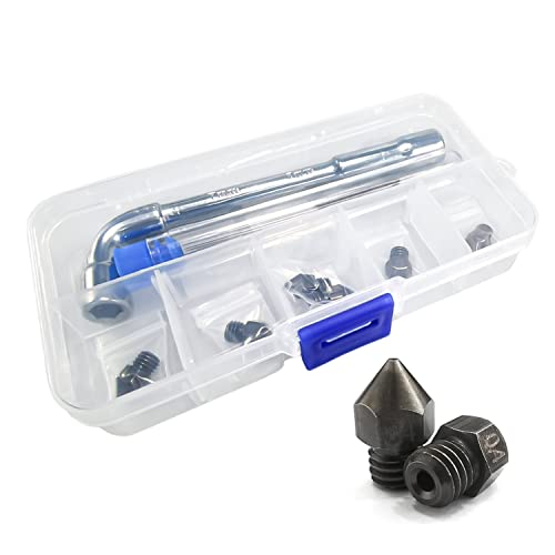 MK8 Nozzles Hardened Steel 3D Printer Extruders Nozzles 0.4mm - size: MK8 Hardened Steel, style: Kit: 0.4 Nozzles