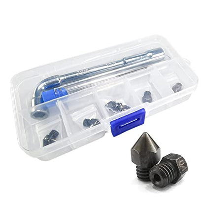 MK8 Nozzles Hardened Steel 3D Printer Extruders Nozzles 0.4mm - size: MK8 Hardened Steel, style: Kit: 0.4 Nozzles