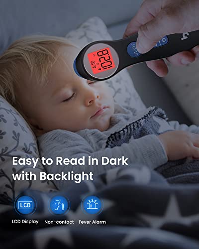 Forehead Thermometer for Adults and Kids, Digital Baby Thermometer - color: Black