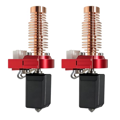 Upgraded 2Pcs 0.4mm AD5M Nozzle Kit for Flashforge Adventurer 5M/5M Pro, 280°C Ceramic Heater Hotend, Rapid Heating, Red Copper Heatsink, Easy Snap-On Installation, Enhanced Stability for AD5M Hotend