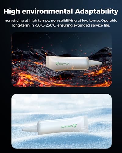 Creality 3D Printer Thermal Grease, High Thermal Conductivity, 250°C High-Temperature Resistant Paste for 3D Printer Hotend&Nozzle, Suit for All FDM 3D Printer (1 Pack) - style: Thermal Grease