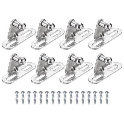 uxcell 8pcs 10mm Ball Stud Mounting Bracket Lift Support Brackets Silver