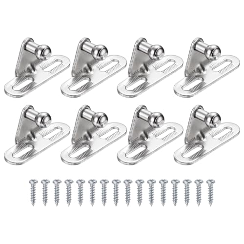 uxcell 8pcs 10mm Ball Stud Mounting Bracket Lift Support Brackets Silver