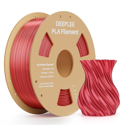 Silk PLA 3D Printer Filament 1.75mm 1kg, Silk Red PLA - color: 1*silk Red