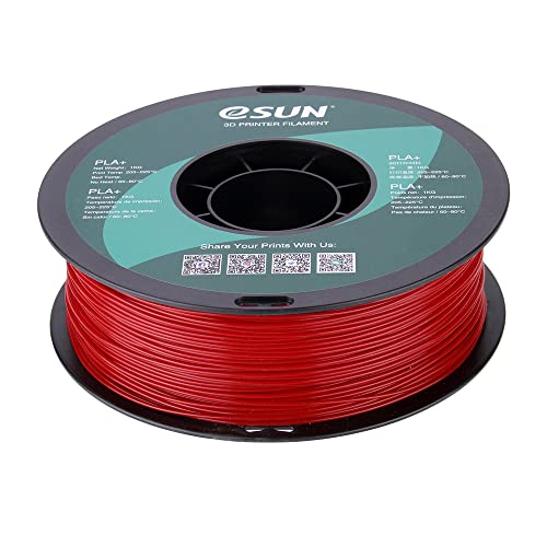 eSUN PLA PRO (PLA+) 3D Printer Filament, Dimensional Accuracy +/- 0.03 mm, 1kg, Plastic Spool, 1.75mm, Fire Engine Red, (Pantone 199C) - color: Fire Engine Red