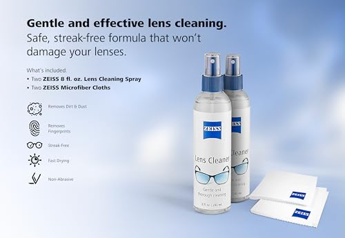 ZEISS Lens Cleaning Kit – (2) 8 oz Lens Spray & Microfiber Cloths