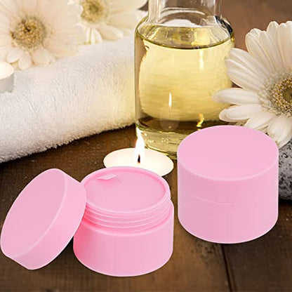 Plastic Containers,Plastic Lotion Jar with Inner Liners & Dome Lids,1.25 Oz - color: Pink