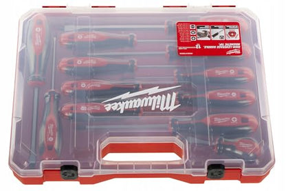 Milwaukee Set of 12 Tri-Lobe Screwdrivers 4932472003,Red