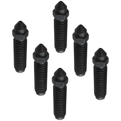 New Professional 6-Pack 3D Printer Nozzles Stainless Steel Hardened Tip 0.2-0.8mm Assortment High Flow Hotend Compatible for Elegoo Printers