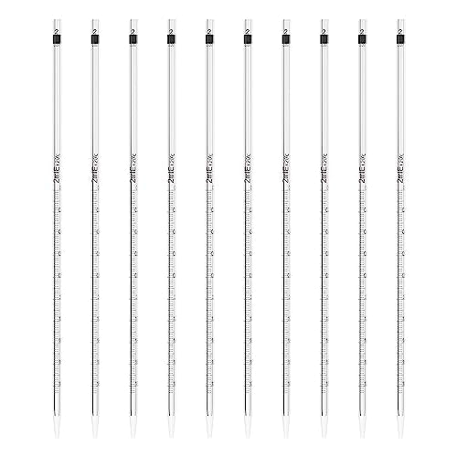 ONiLAB 2mL Glass Graduated Pipettes, 10 Pcs, ±0.025mL Tolerance - style: 2ml