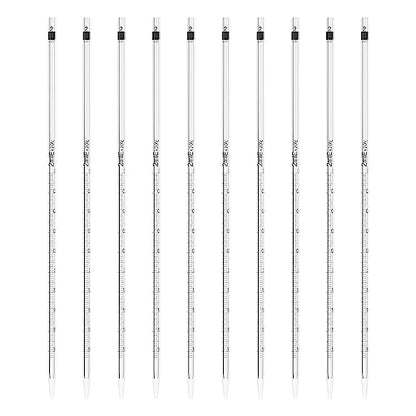 ONiLAB 2mL Glass Graduated Pipettes, 10 Pcs, ±0.025mL Tolerance - style: 2ml