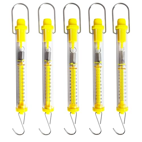 Plastic Balance Hanging Spring Scale Set of 5,1N,5N,10N,20N,30N - color: Yellow