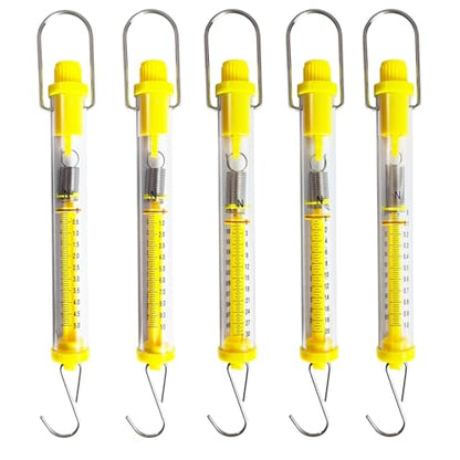 Plastic Balance Hanging Spring Scale Set of 5,1N,5N,10N,20N,30N - color: Yellow