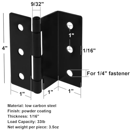 GBGS 6 Pack Offset Hinges fits 1" Thick Panel,for Cabinet,Chest