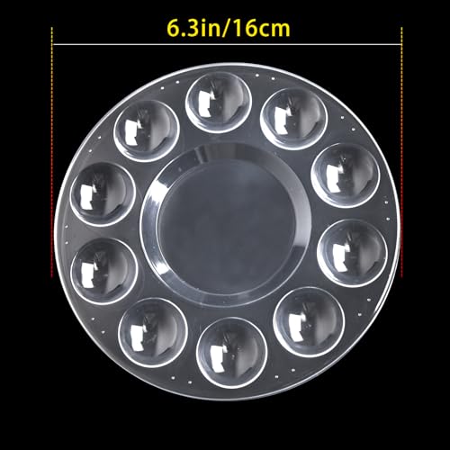 Paint Tray Palette,60pcs Paint Trays for Kids,Plastic Paint Pallet or Pupils to Painting,DIY Craft,Play Party at Home,Kindergarten or School(Clear) - size: 60pcs clear
