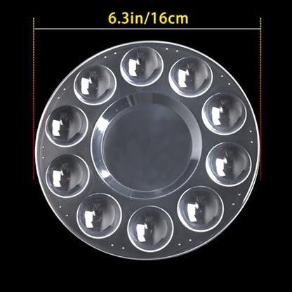 Paint Tray Palette,60pcs Paint Trays for Kids,Plastic Paint Pallet or Pupils to Painting,DIY Craft,Play Party at Home,Kindergarten or School(Clear) - size: 60pcs clear