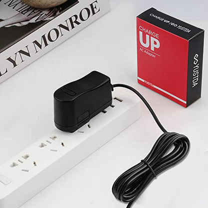 9-Volt Snap Clip AC/DC Adapter for Charging 9V Battery Eliminator Kit 9VDC Charger Radio Square PP3 6LR61 1604A 7.2H5 6KR61 6HR61 MN1604 Basics Energizer 9 V Alkaline Power Supply