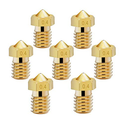 14 Pcs M6 3D Printer Nozzle 0.4mm Extruder Brass Nozzle Print Head for 1.75mm Filament E3D V5 V6 Makerbot