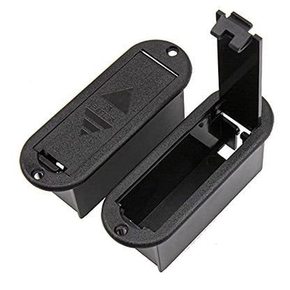 4Pcs Yootones Guitar Pickup Battery Box 9V Battery Cover Holder Case Compatible with Active Guitar Bass Pickup(Black)