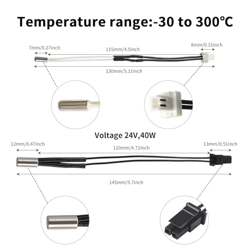 FYSETC Prusa i3 MK4 Print Head Kit - XL Hotend Replacement: Nextruder Heater Block Silicone Sock Brass Hardened Steel Nozzle 0.4mm 104NT Thermistor 24V 40W Heater Cartridge - 3D Printer Accessories