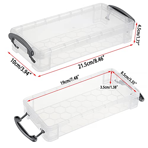 BTSKY Large Capacity Pencil Box, Office Supplies Storage Organizer Box, Brush Painting Pencils Storage Box Watercolor Pen Container Drawing Tools(6 Pack Clear) - color: Clear