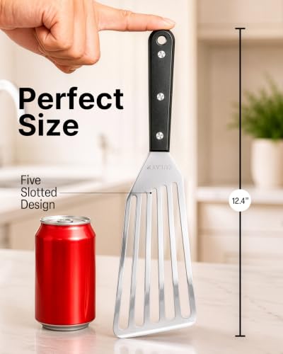 Zulay Kitchen Stainless Steel Fish Turner Spatula - size: Large