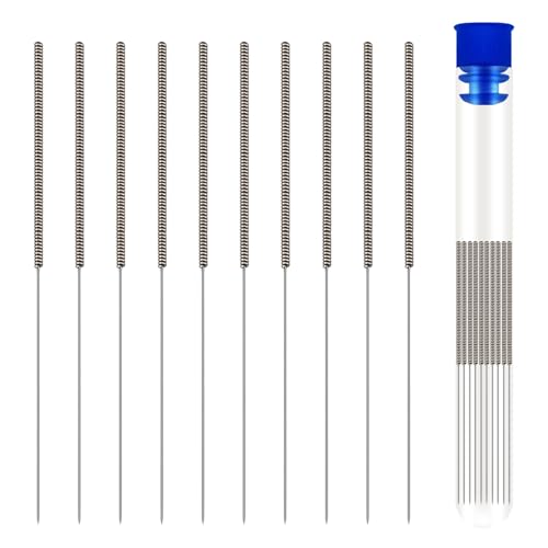 10Pcs 3D Printer Nozzle Cleaning Kit Needles 0.2mm, 3D Printer Nozzle Cleaner Stainless Steel Nozzle Cleaning Tool Kit for Ender 3,MK8,V6,Prusa,k1 3D Printer Extruder Nozzle, (Total Length: 55mm) - style: 10Pcs 3D Printer Nozzle Cleaning Needles 0.2mm