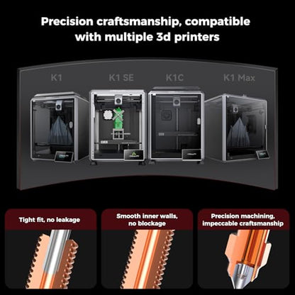 Creality 2025 K1 SE/K1C/K1/K1 Max Hotend Kit, Official Upgrade Ceramic Heating Block Kit, Terminal with Buckle New Version, Unicorn Quick Swap Nozzle, High Flow Heat for Creality K1 Series 3D Printers - style: K1/K1 Max/K1C/K1 SE