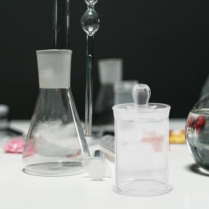 Glass Specimen Bottle Transparent Reagent Sample Vial with Stopper