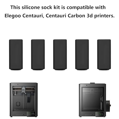 5PCS Silicone Socks for Centauri Carbon, 3D Printer High Temperature Resistance Hotend Nozzle Silicone Socks Cover for Elegoo Centauri/Centauri Carbon 2 - style: Centauri