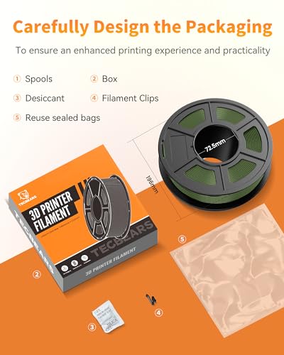 TECBEARS PLA Filament 1.75mm, 1kg Purple - color: 1000g Pla Purple