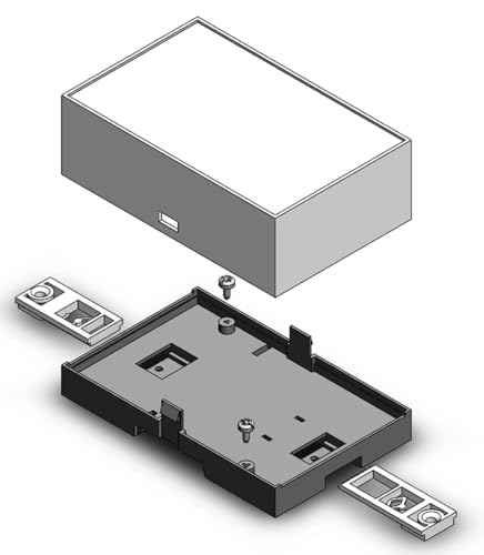 Gaurang Din Rail Enclosure for Electronic Home Automation PLC Switch Box Industrial Boxes Electrical Box ABS Enclosure Control Box (70mm - Complete Closed) - size: 70mm- Complete Close