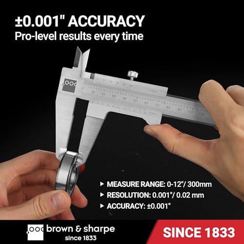 Brown & Sharpe 12 Inch Vernier Caliper, 0.001 Inch Resolution - size: 0.001"