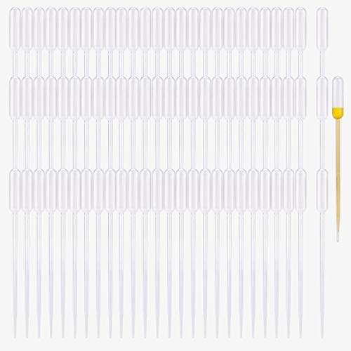 moveland 350PCS 0.5ml Thin Plastic Transfer Pipettes Disposable for Mixture - size: 0.5 ml