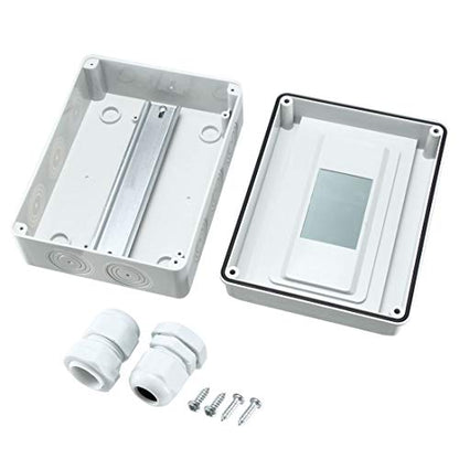Plastic Transparent Cover Power Distribution Protection Box IP65 ABS for Circuit Breaker Indoor on The Wall 8 Way (200mmx155mmx92mm) - size: 200mmx155mmx92mm