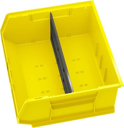 Akro-Mils 30250 AkroBins Plastic Storage Bin Hanging Stacking Containers, (15-Inch x 16-Inch x 7-Inch), Yellow, (6-Pack) - color: Yellow