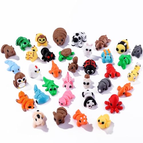 Celltestria 36Pcs Mini 3D Printed Animals Articulated Fidget Toys for Kids - style: 36Pcs Mini Animals