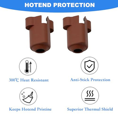 3D Printer Heat Block Silicone Sock 8 Pieces for Creality K1, K1 Max, K1C,Ender 3 V3 SE/KE/Plus Hotend, Heater Block Silicone Cover High Temperature Resistant up to 300°C - size: Creality K1C/K1/K1 Max