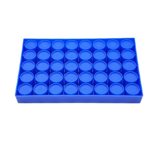 3 Pcs Vial Rack, 40 Holes for 20/60mL HPLC Sample Bottles, 28mm Diameter - color: Blue, size: 28mm
