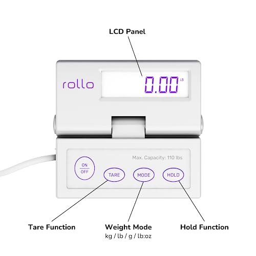 Rollo Shipping Scale for Packages - Digital Postal Scale (110 Lb Max)