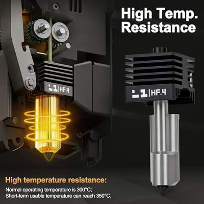 P2S High Flow Hotend Kit with Hardened Steel Nozzle for Bamboo lab H2D/H2S/H2C/X2D/P2S 3D Printer, Save 30% Time Print Head, One-Piece Integrated Design for Reduced Clogging (0.4mm) - size: 2-Pack Nozzle 0.4mm